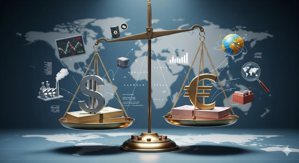 a scaler on which one side is dollar and on the other side is euro